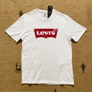 NWT* LEVI'S 🌿 Classic Logo White & Red T-shirt Size S